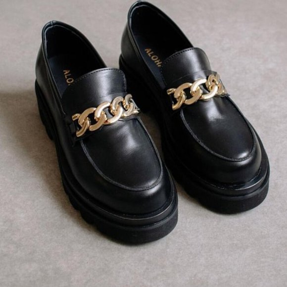 ALOHAS Track black leather loafers - Picture 3 of 10
